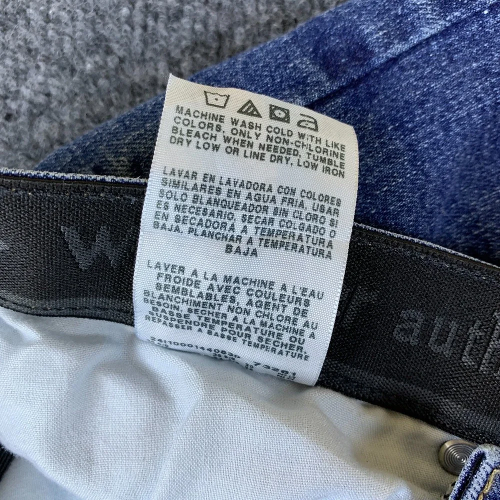 Wrangler Authentics Jeans Mens 34x26 Blue Denim Cotton Mid Rise Relaxed Fit